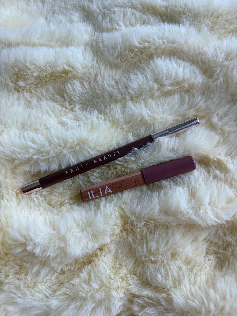 Fenty Beauty Mauve Brown Lip Liner & ILIA Mauve-Taupe Liquid Lip